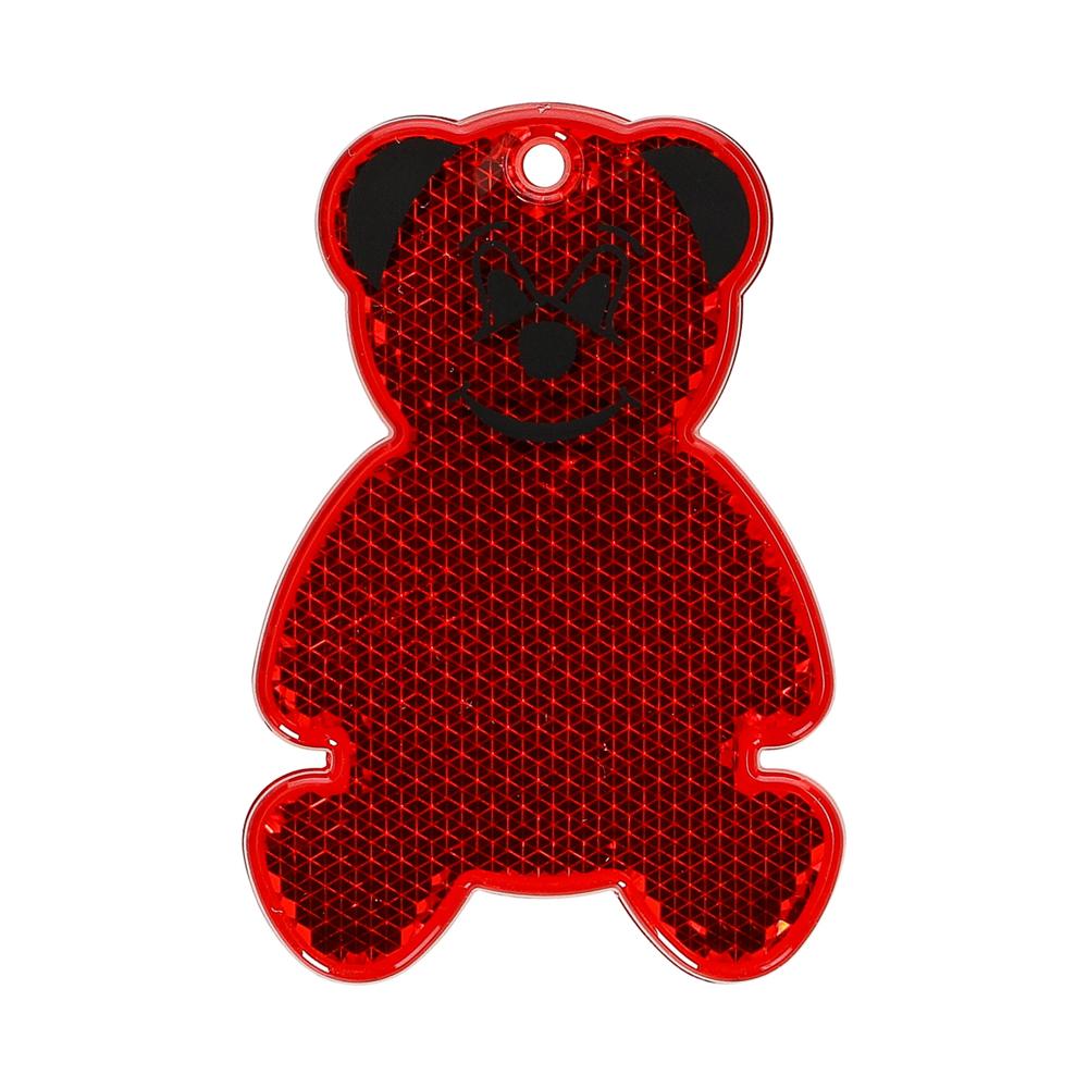 Reflektor "Bär" - transparent-rot