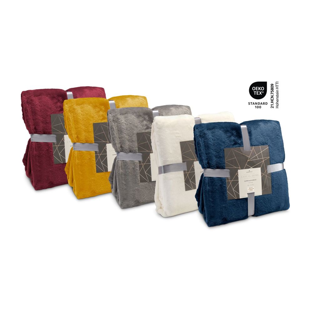 Superflauschdecke beige - 150 x 200 cm, 320 g/m²