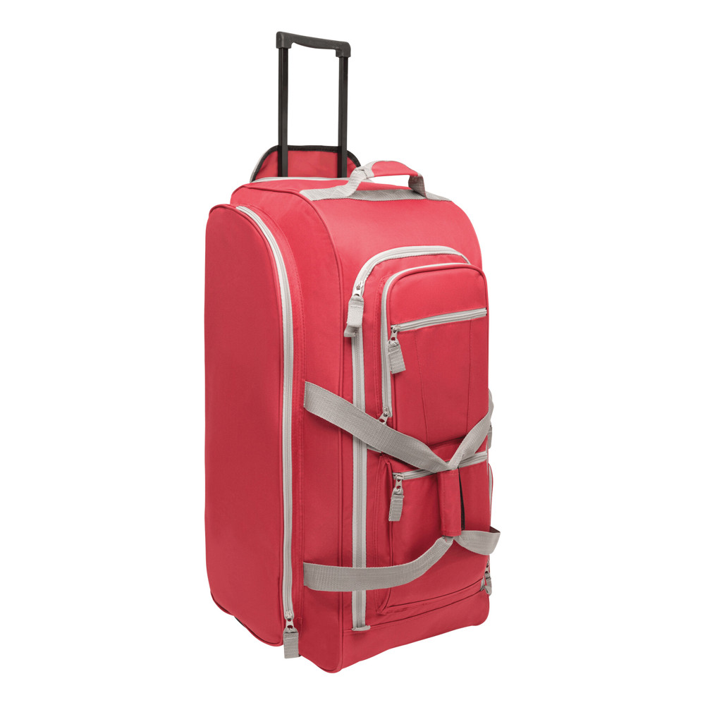 9P - Trolley-Reisetasche - grau, rot