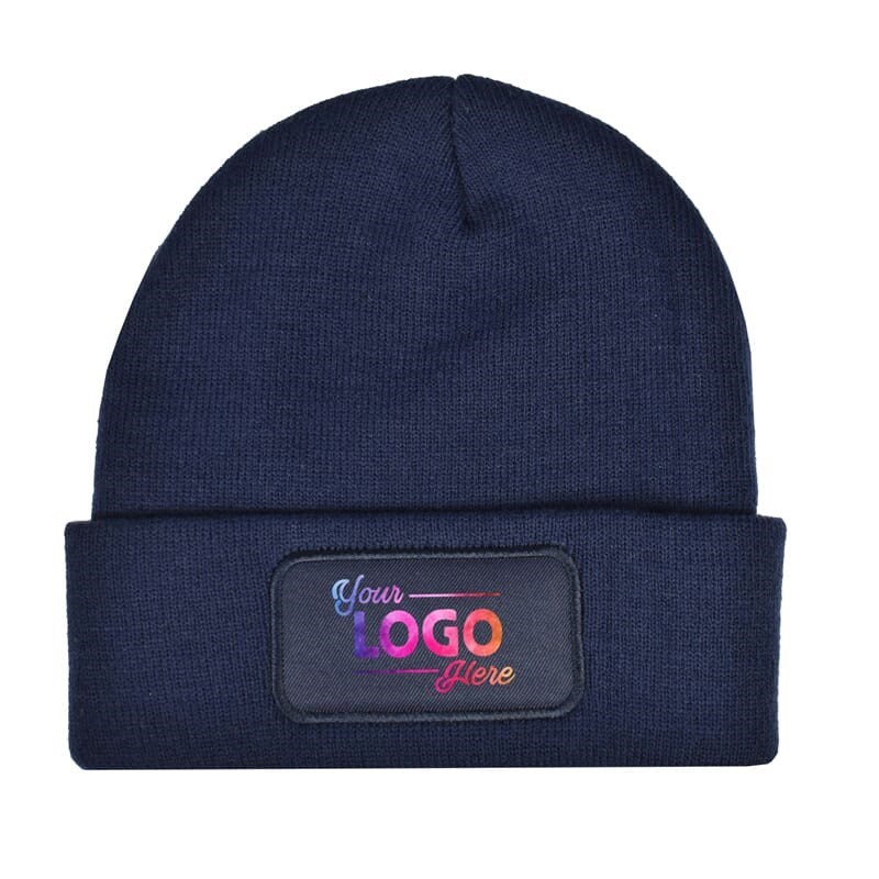 Strickmütze mit Label 100% rPET