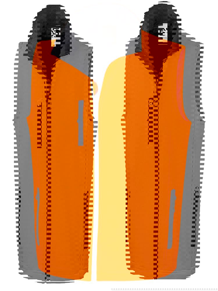 BS Traveller Softshell Bodywarmer, 275 gr/m² - Orange (PMS 1585C)