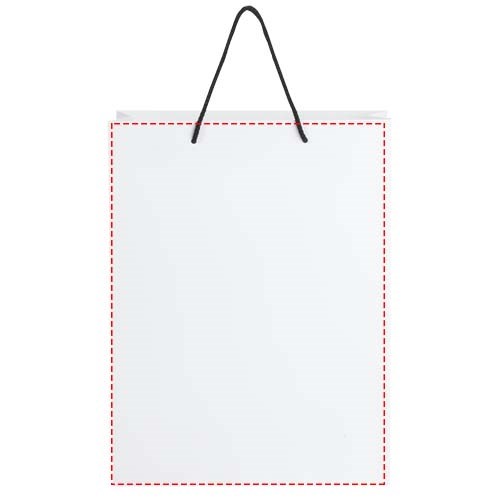 Handgefertigte 170 g/m² Integra-Papiertüte mit Kunststoff Kordelgriffen – 31 × 12 × 41 cm