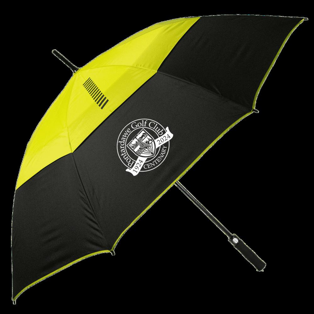 TourDry Golfregenschirm - Schwarz/Limettengrün