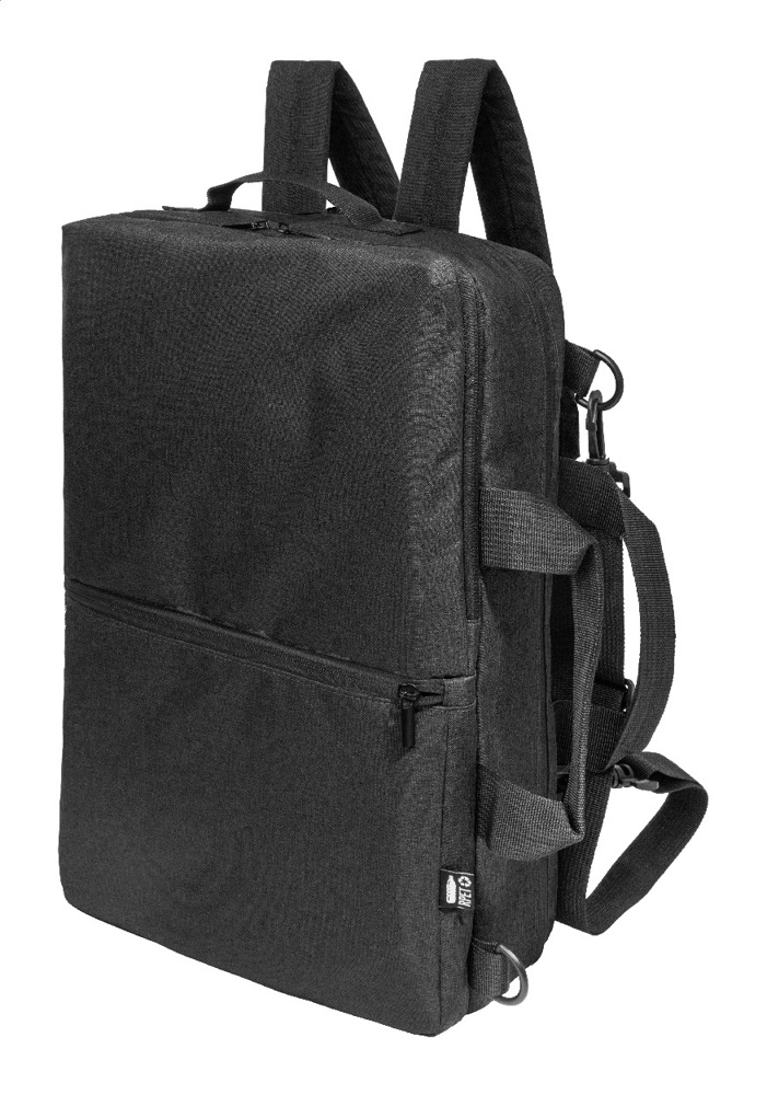 Walton - Dokumentenrucksack, RPET - Schwarz