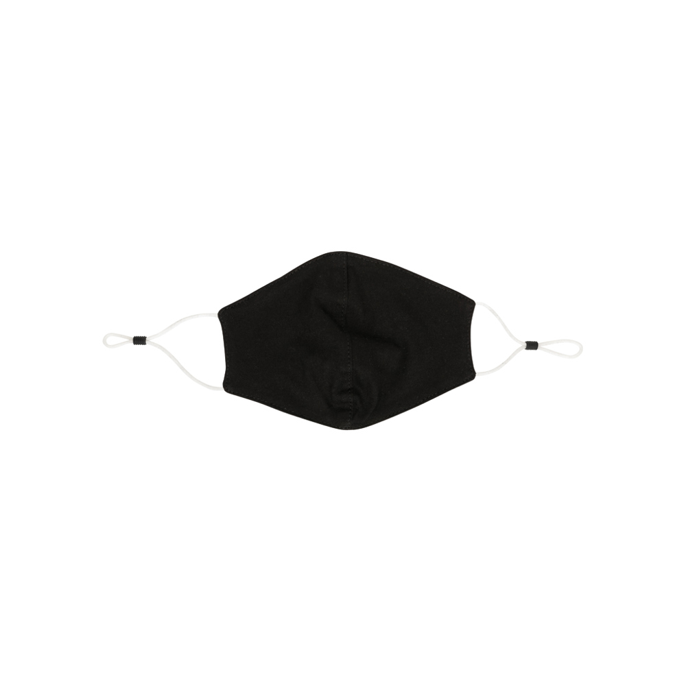 Wiederverwendbare 2-lagige Baumwoll-Gesichtsmaske - schwarz (± PMS Black)