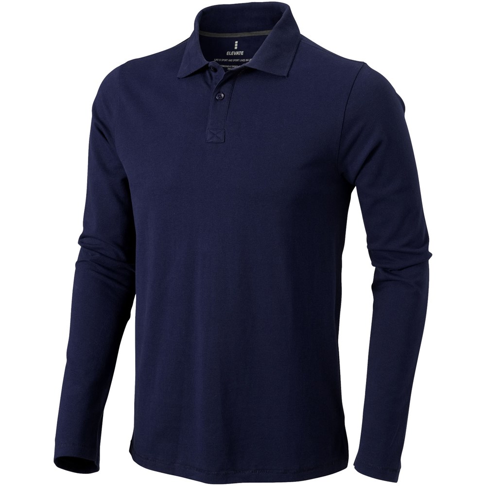 Oakville Langarm Poloshirt für Herren - navy