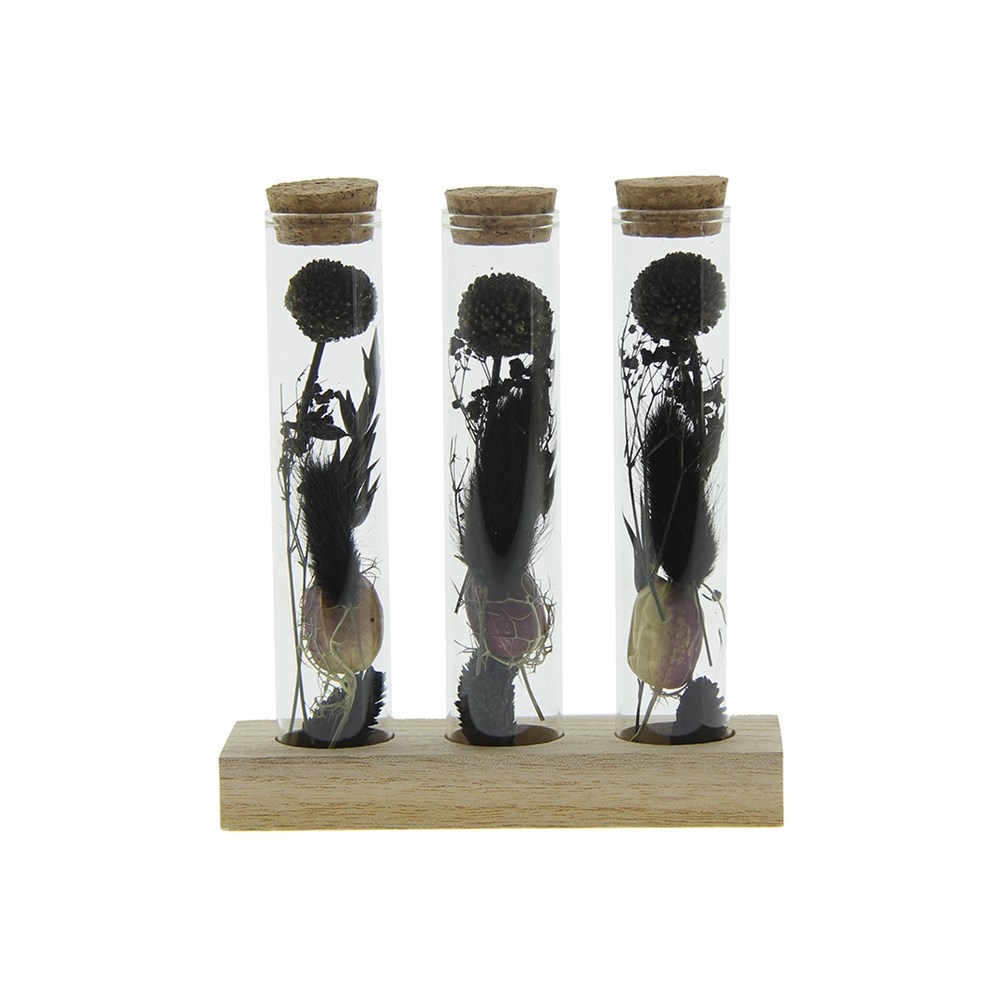 Dried Flowers - Trio tube & wood - Schwarz