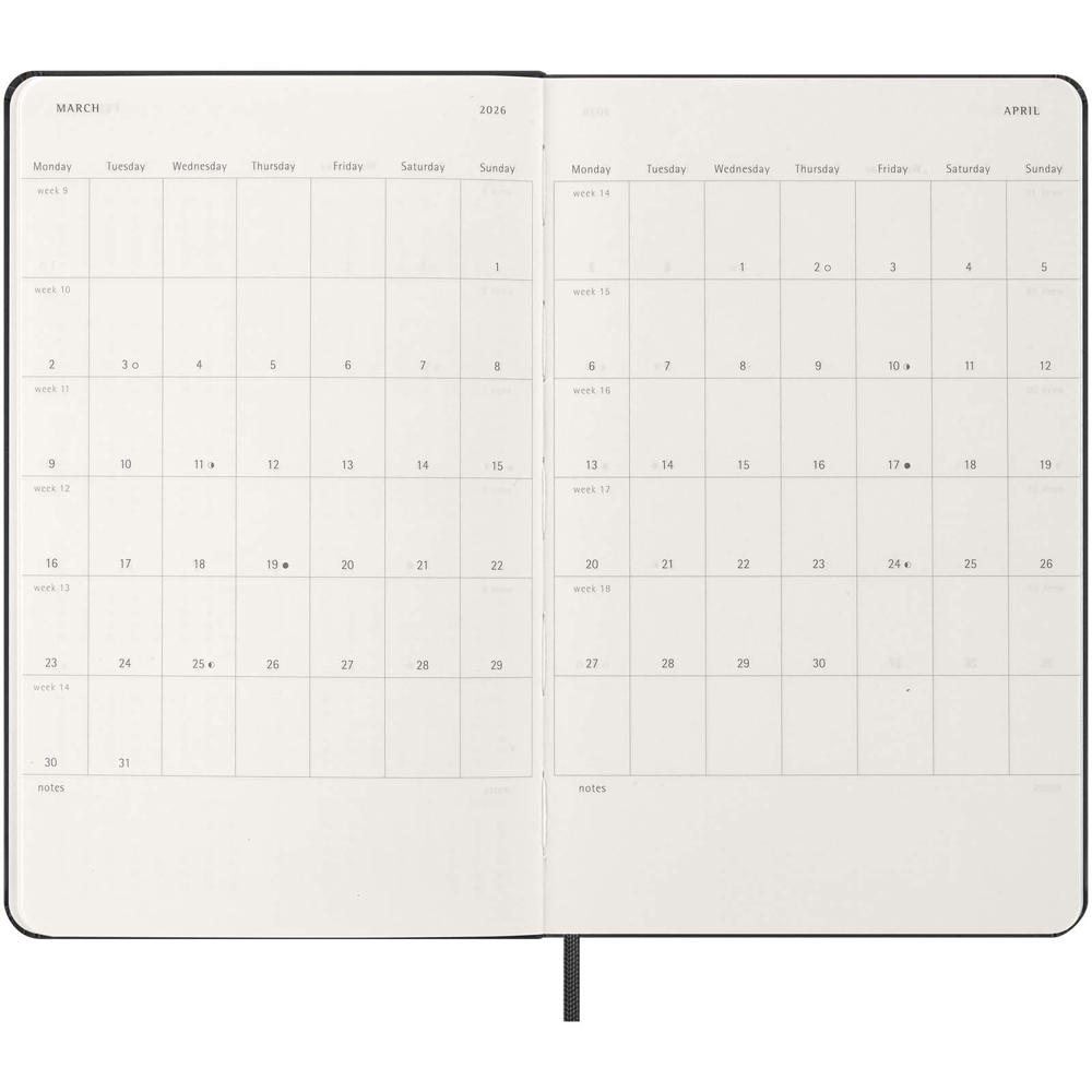 Moleskine Hardcover 12 Monate Wochenkalender L vertikal