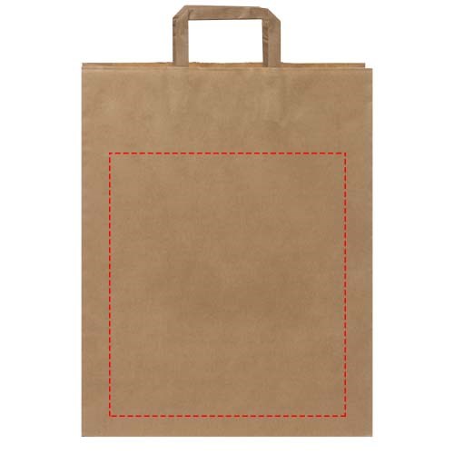 Kraftpapiertasche 80-90 g/m² mit flachen Griffen – 32 × 12 × 40 cm