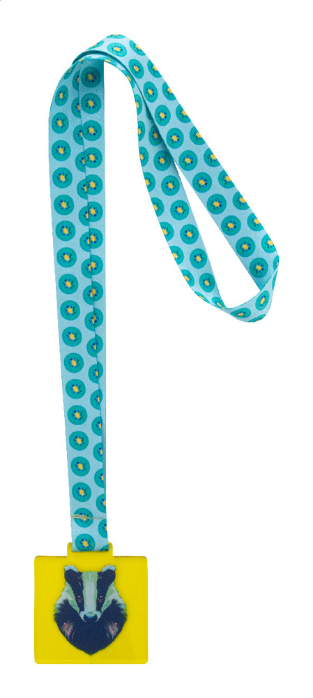 Subdal Colour Square - Individuelle Medaille - gelb/transparent