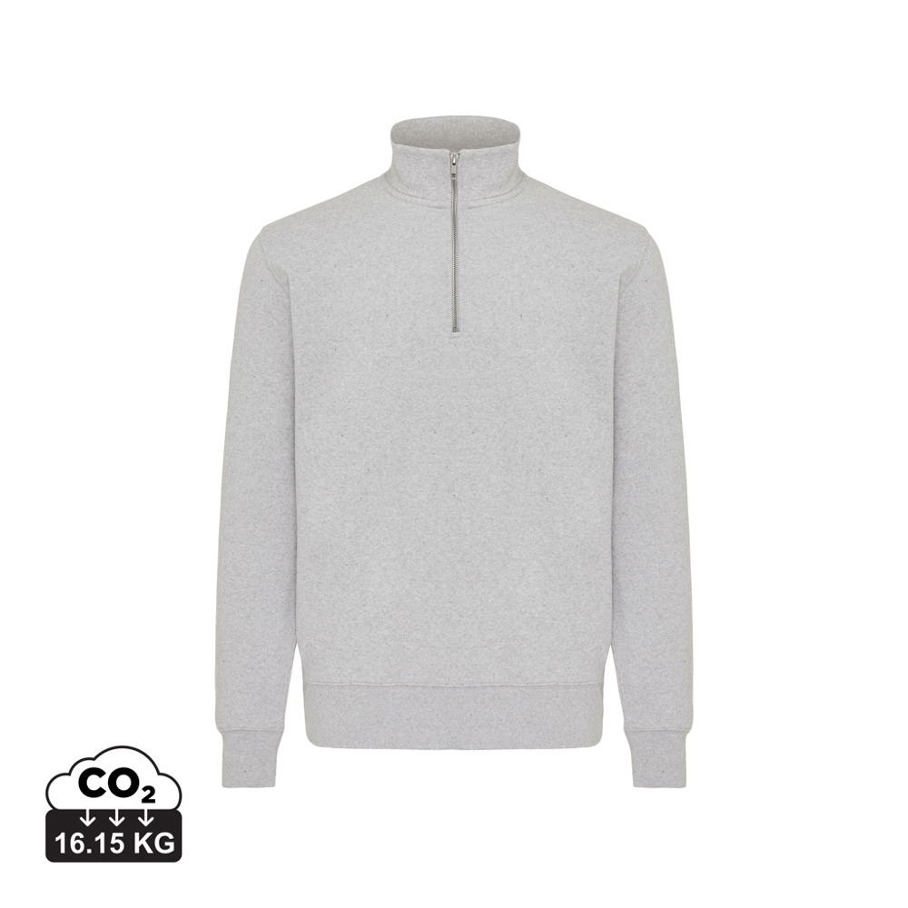IQONIQ Elgon Quarter-Zip-Sweater aus rec. Baumwolle