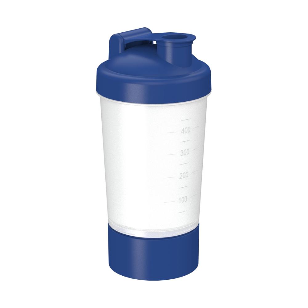 Shaker "Protein", Pro 1, 0,40 l - transparent/standard-blau PP