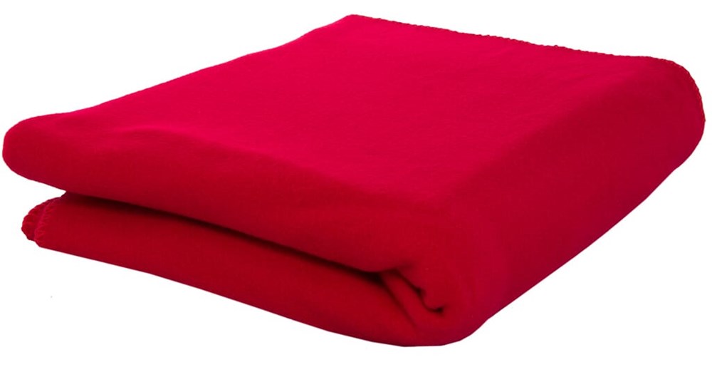 Fleecedecke 150x120 cm, 250 g/m² - Rot (PMS 199c) / Rot