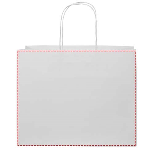 Kraftpapiertasche 120 g/m² mit gedrehten Griffen – 31 × 12 × 25 cm