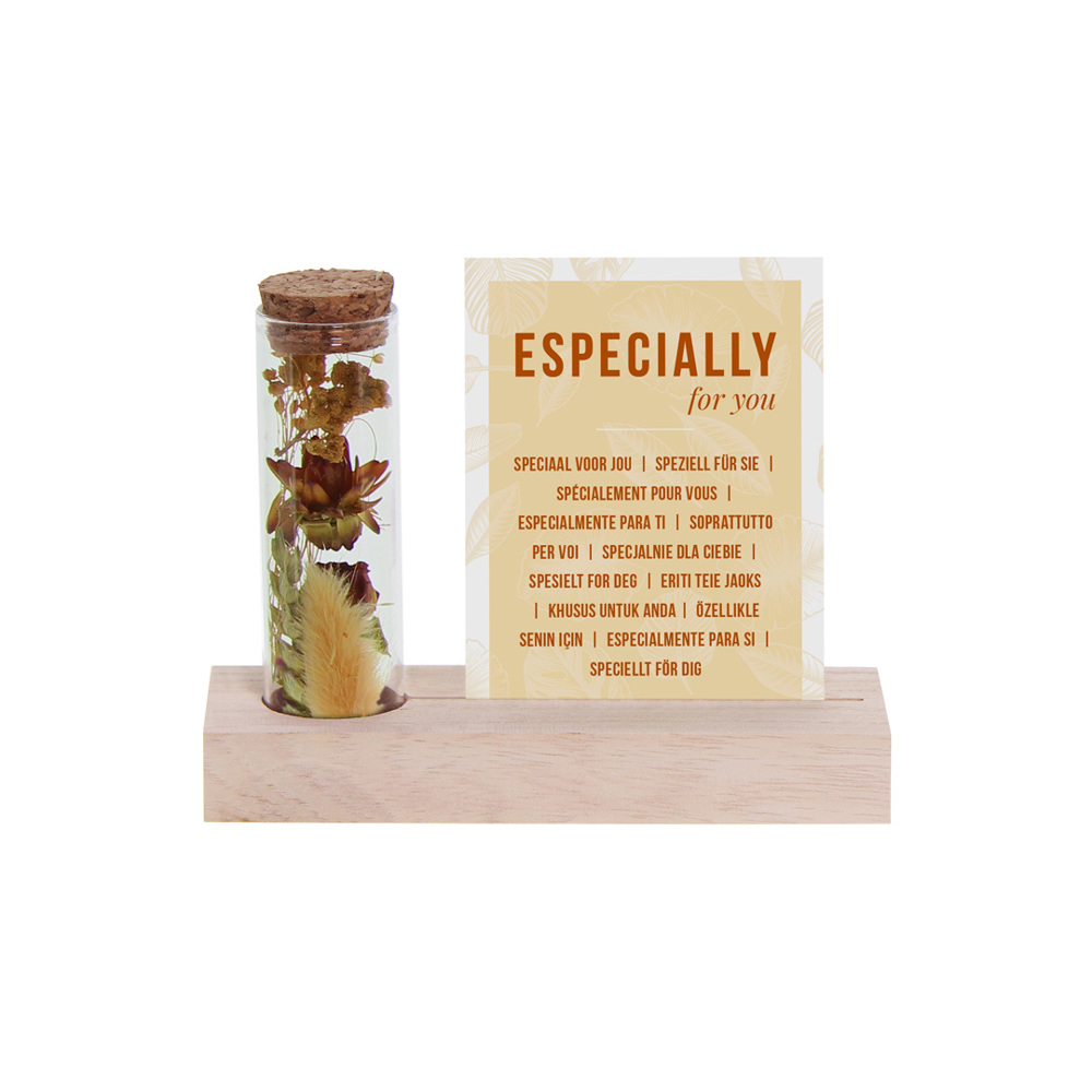 Dried Flowers - Cardholder & tube - orange