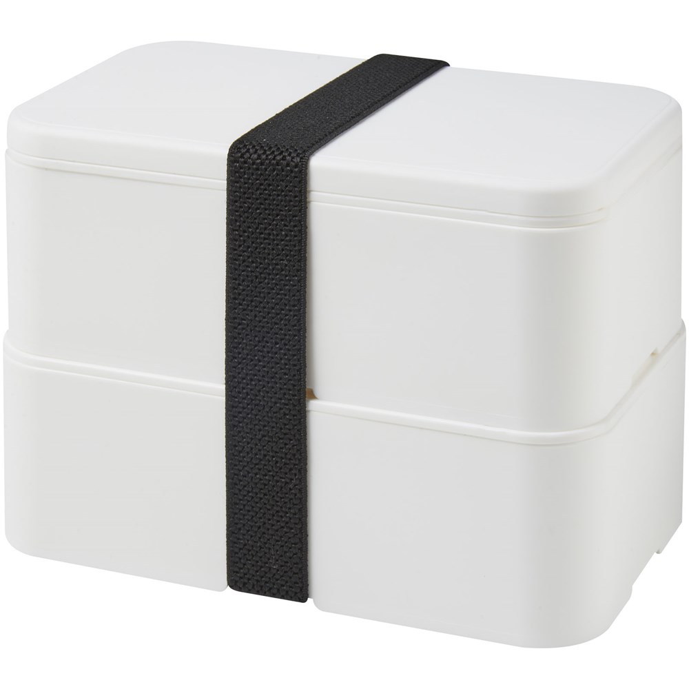 MIYO Doppel-Lunchbox - weiss, weiss, schwarz