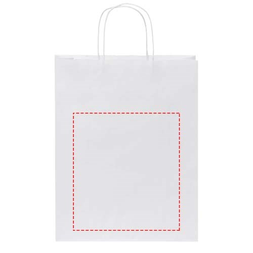 Kraftpapiertasche 80 g/m² mit gedrehten Griffen – 25 × 11 × 32 cm