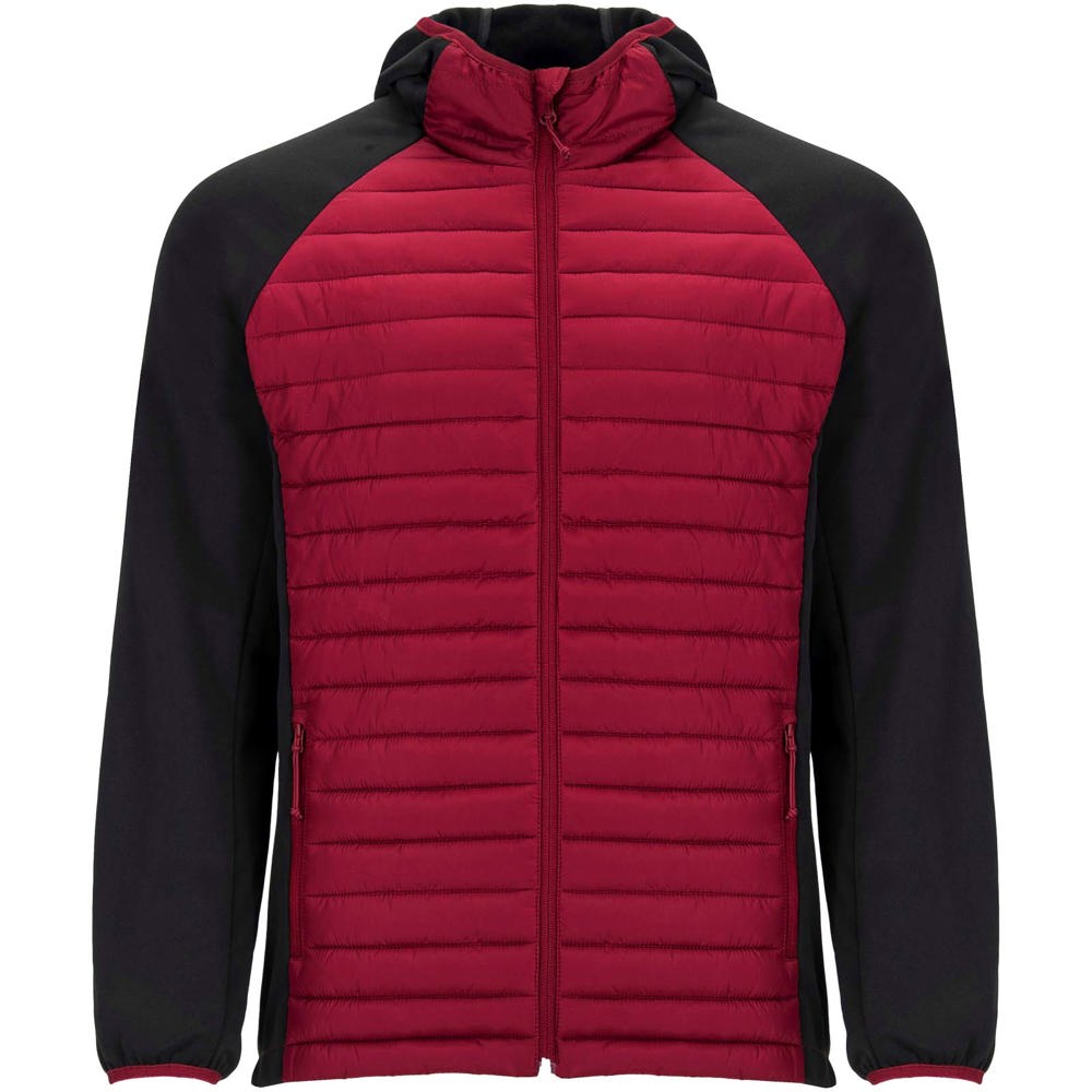 Minsk Hybrid Thermojacke Unisex - rot, schwarz