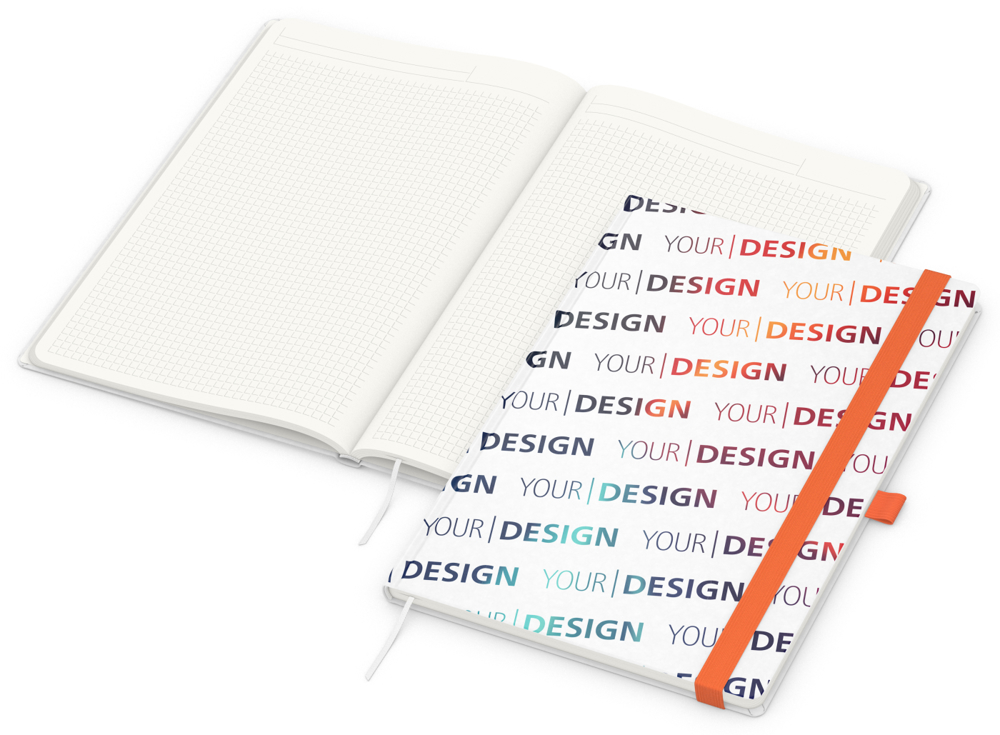 Notizbuch Match-Book, A4, Natura Recycling, orange