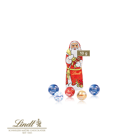 3D Präsent "Bus" mit Lindt Minis und Nikolaus