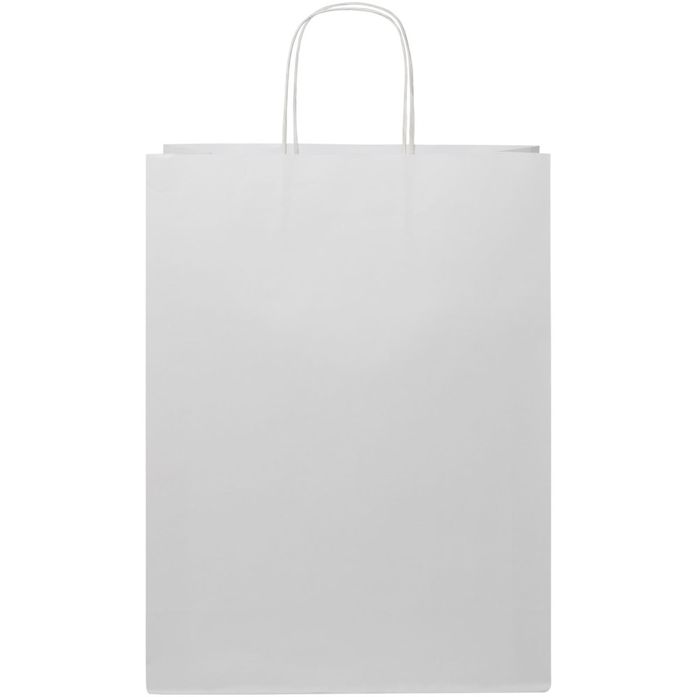 Kraftpapiertasche 120 g/m² mit gedrehten Griffen – 31 × 12 × 41 cm