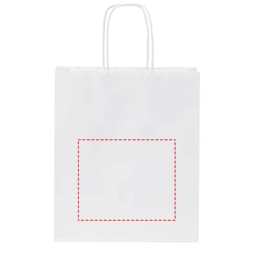 Kraftpapiertasche 80 g/m² mit gedrehten Griffen – 18 × 8 × 21 cm