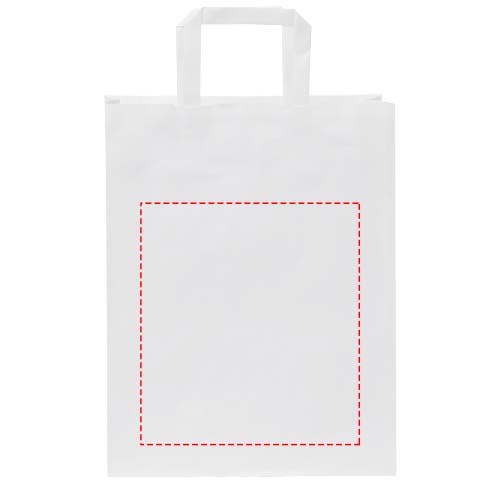 Kraftpapiertasche 80-90 g/m² mit flachen Griffen – 25 × 11 × 31 cm