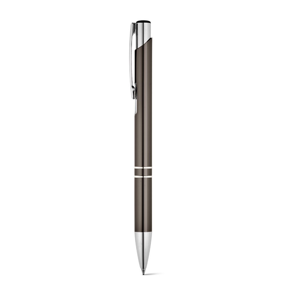 BETA BK. Aluminium-Kugelschreiber mit Clip - Gewehrmetall