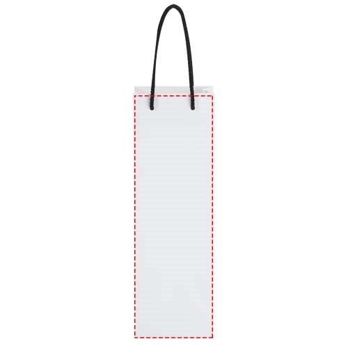 Handgefertigte 170 g/m² Weinflaschentüte aus Integra-Papier mit Kunststoff Kordelgriffen – 12 × 9 × 37 cm