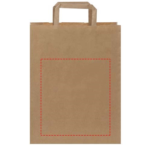 Kraftpapiertasche 80-90 g/m² mit flachen Griffen – 25 × 11 × 31 cm
