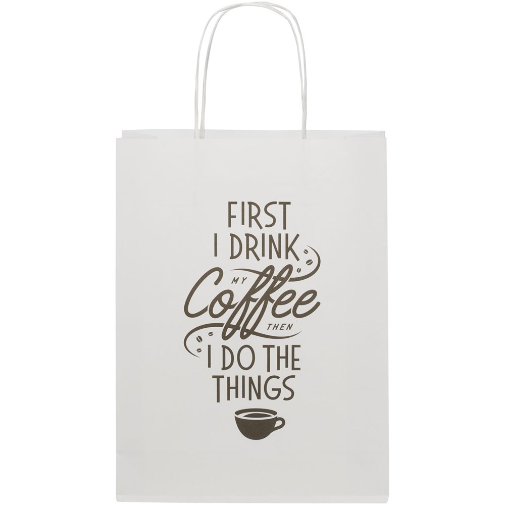 Kraftpapiertasche 120 g/m² mit gedrehten Griffen – 24 × 9 × 32 cm