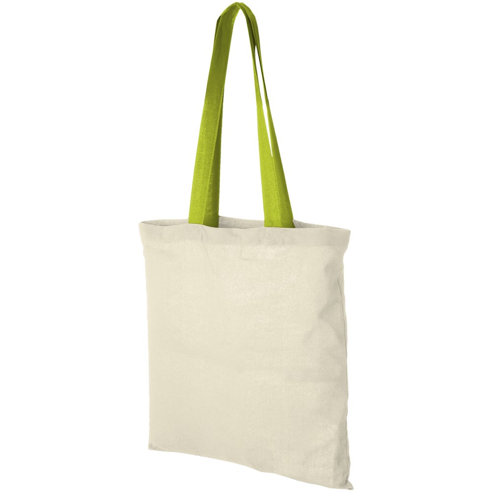 Nevada 100 g/m² Baumwoll Tragetasche 7L - natural, limone