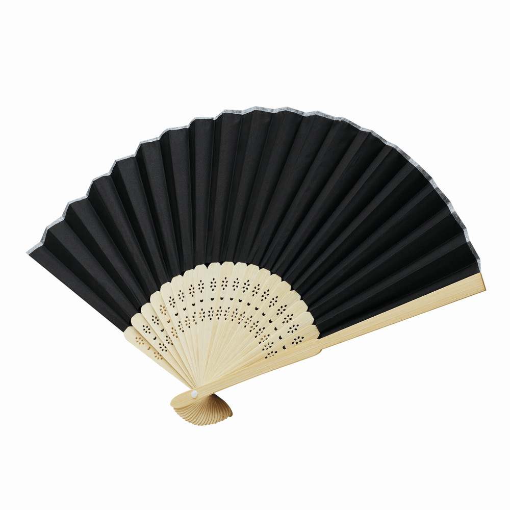 BAMBOO COOL - Faltbarer Fächer - schwarz