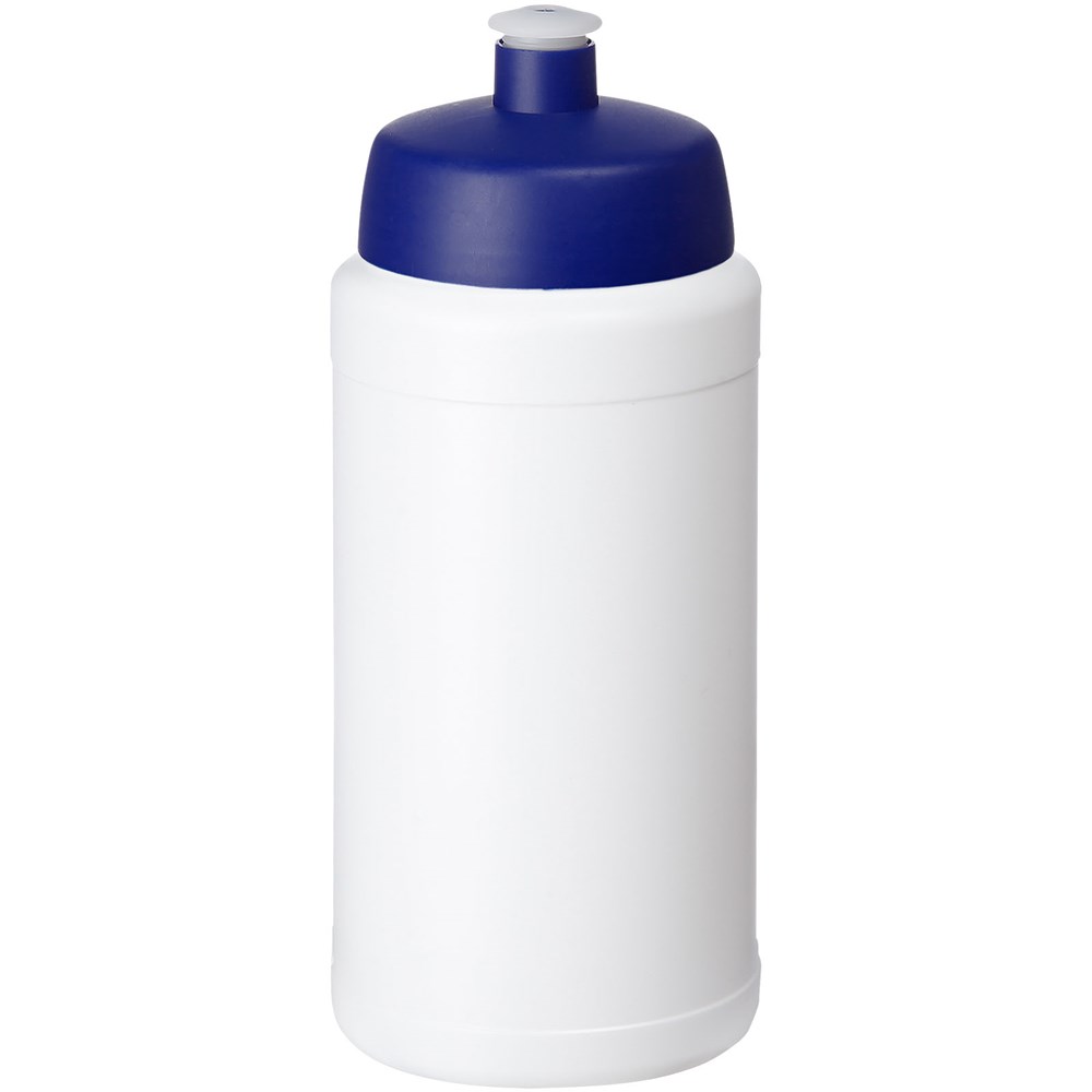 Baseline Recycelte Sportflasche, 500 ml - weiss, blau
