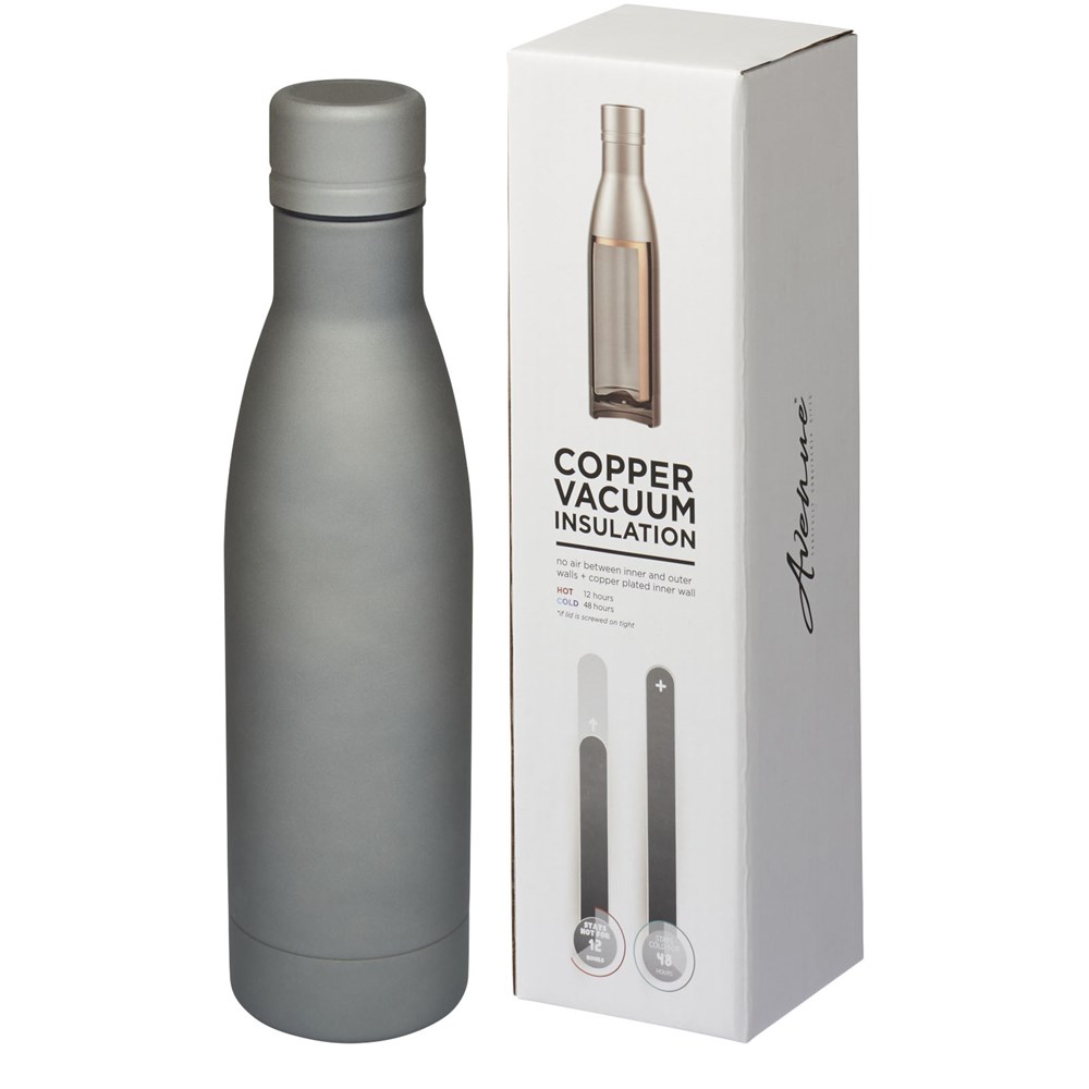 Vasa 500 ml Kupfer-Vakuum Isolierflasche - grau matt