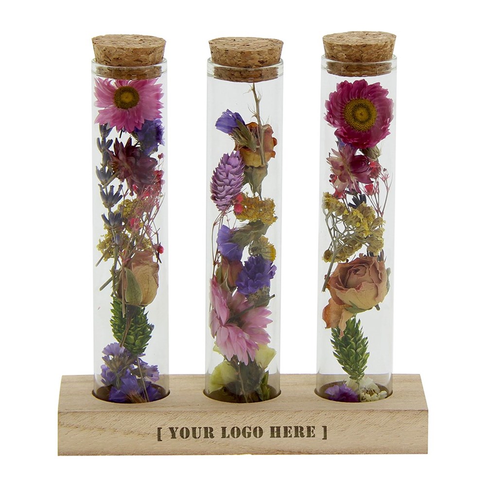 Dried Flowers - Trio tube & wood, Rosa