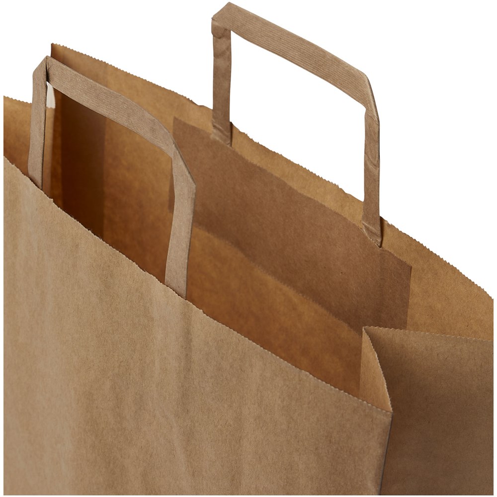 Kraftpapiertasche 80-90 g/m² mit flachen Griffen – 32 × 12 × 40 cm