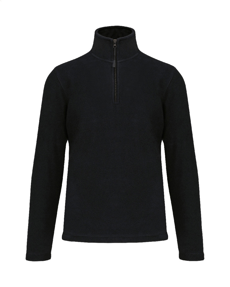 KA912 - kurze Fleecejacke mit Reißverschluss - Schwarz