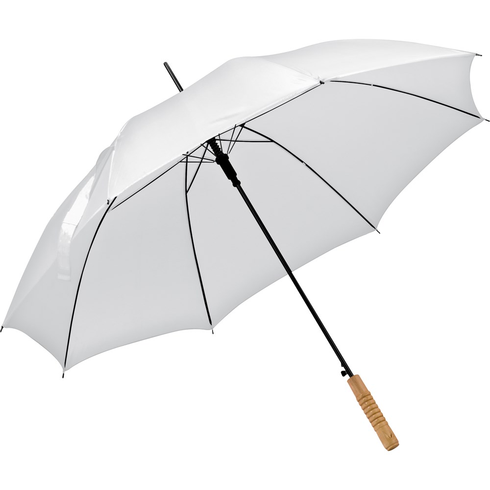 Automatikstockschirm aus Polyester - Weiß