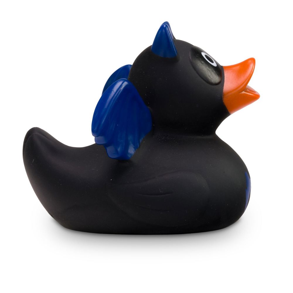 Werbeente Batduck Superheld schwarz-blau