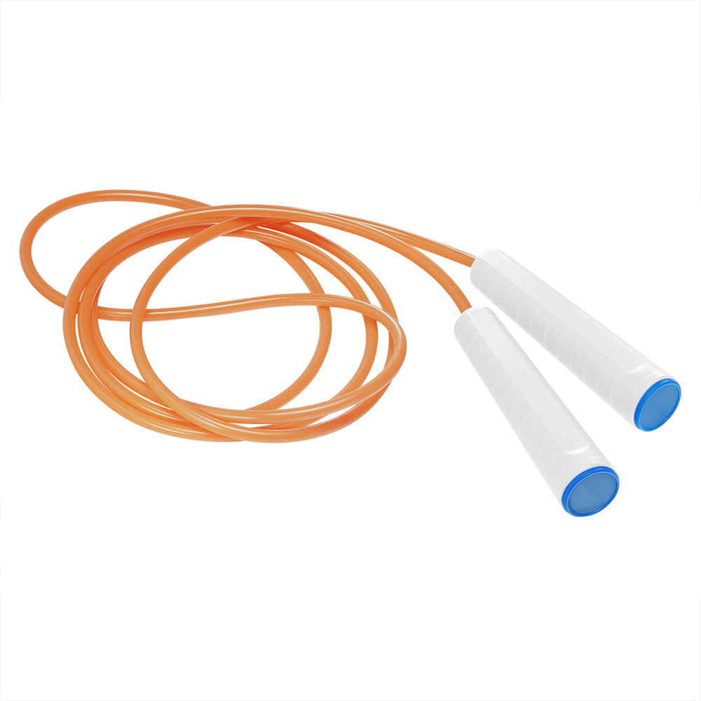 Springseil - weiß/blau/neonorange