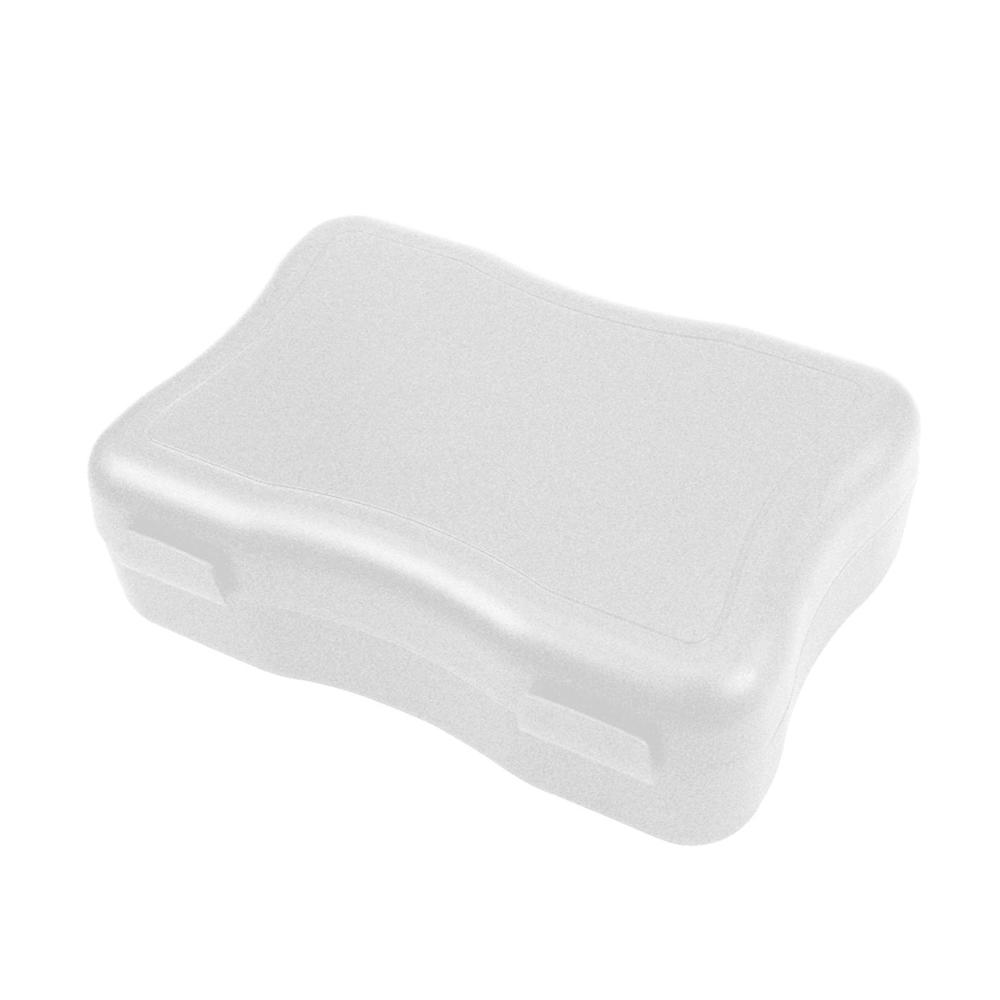 Brotzeitdose "Wave", mittel - transparent-milchig