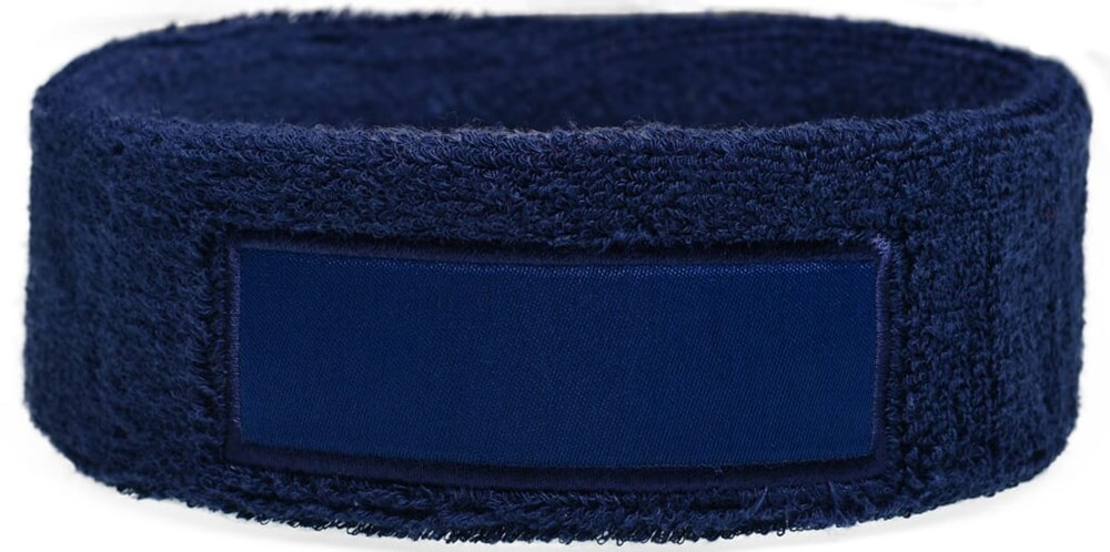 Frottier Stirnband mit Label - Navy (PMS 533c) / Navy