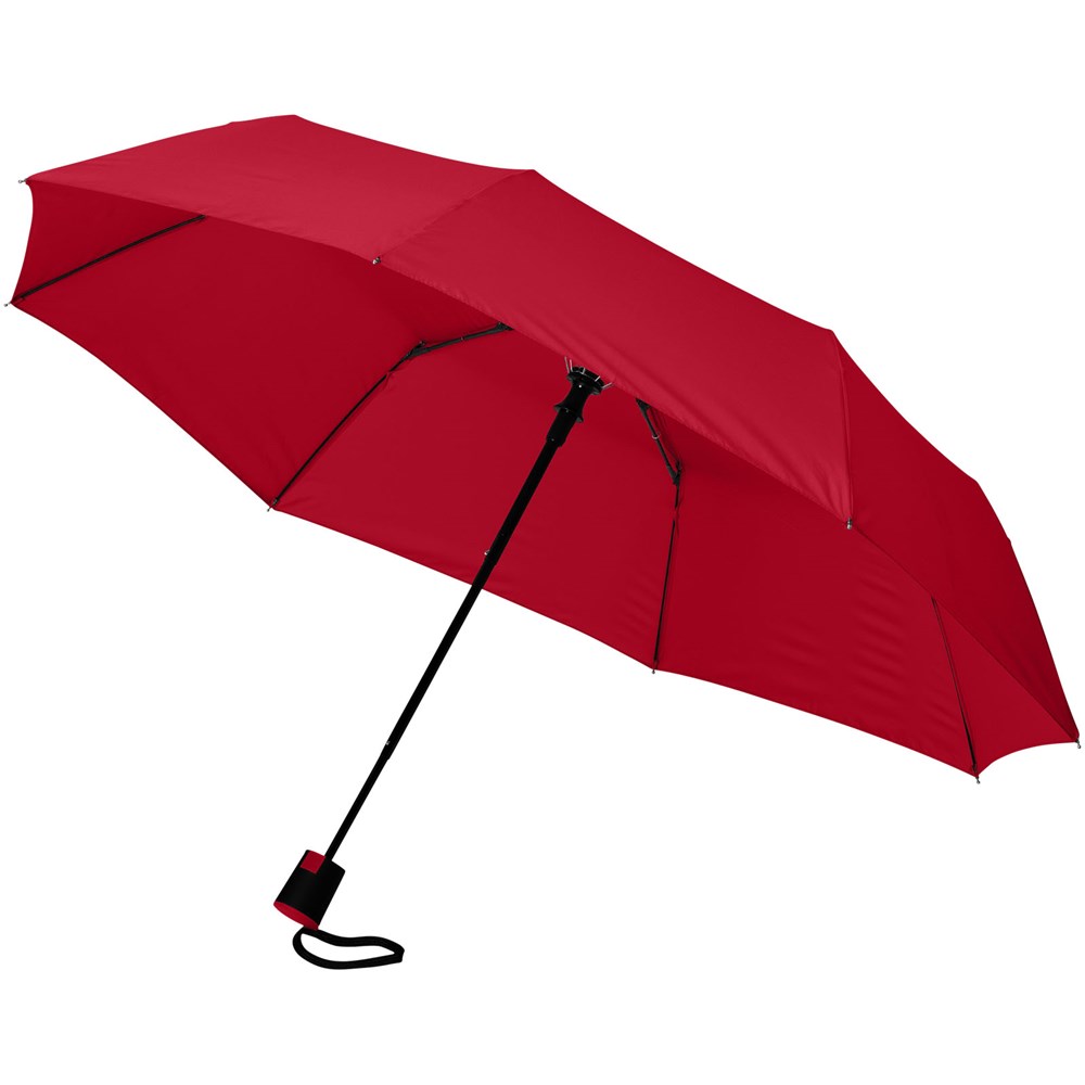 Wali 21" Automatik Kompaktregenschirm - rot