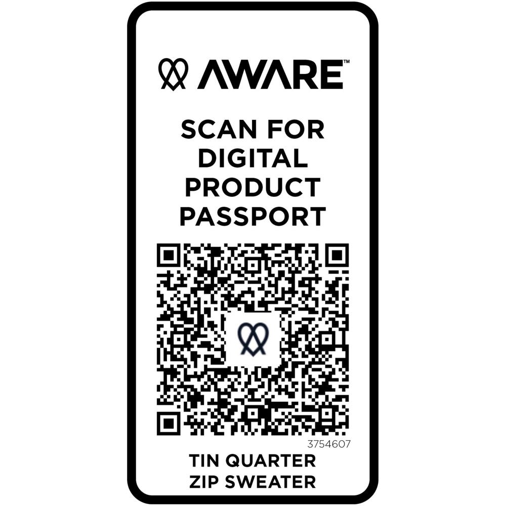 Tin Aware™ Pullover mit Half-Zip Reißverschluss aus recyceltem Material Unisex 