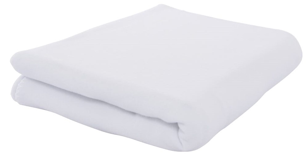 Fleecedecke 150x120 cm, 250 g/m² - Weiß (WHITE) / Weiß