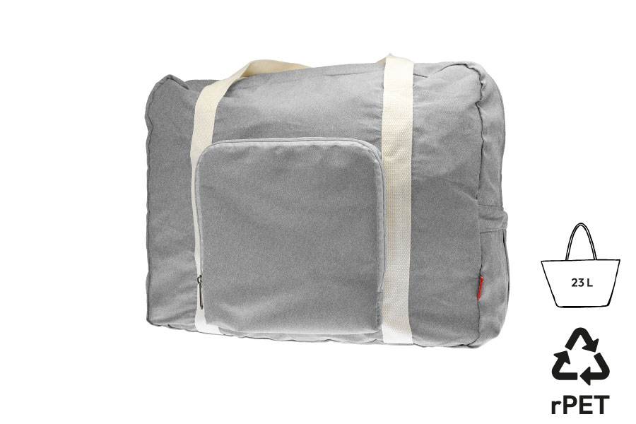 Faltbare Reisetasche 'Tenerife', meliertes Grau RPET
