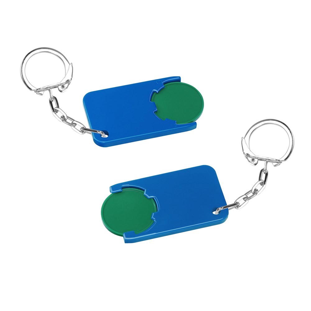 Chiphalter mit 1€-Chip "Beta" - grün/blau