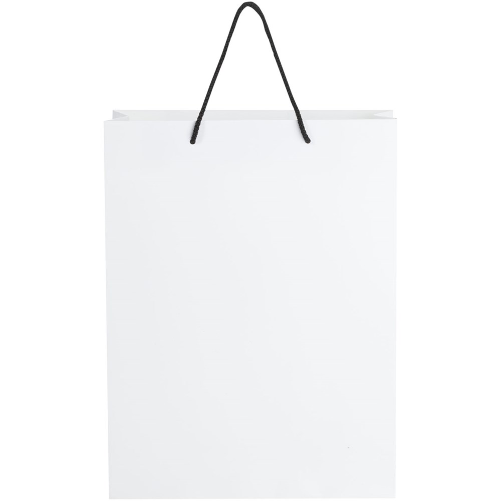Handgefertigte 170 g/m² Integra-Papiertüte mit Kunststoff Kordelgriffen – 31 × 12 × 41 cm