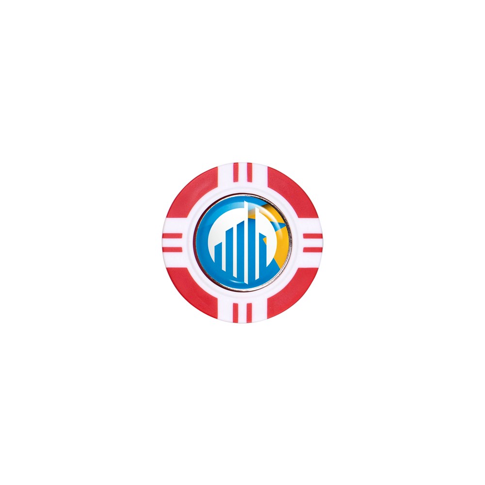Poker Chip Golfballmarker Vegas - Rot